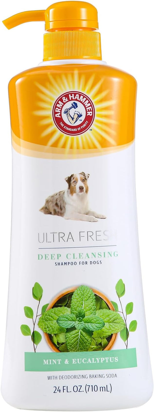 Arm & Hammer for Pets Ultra Fresh Deep Cleansing Dog Shampoo with Charcoal & Rosemary, Value Size 24oz | Great Smelling Dog Grooming and Bathing Supplies, Dog Wash, Puppy Shampoo, Pet Shampoo