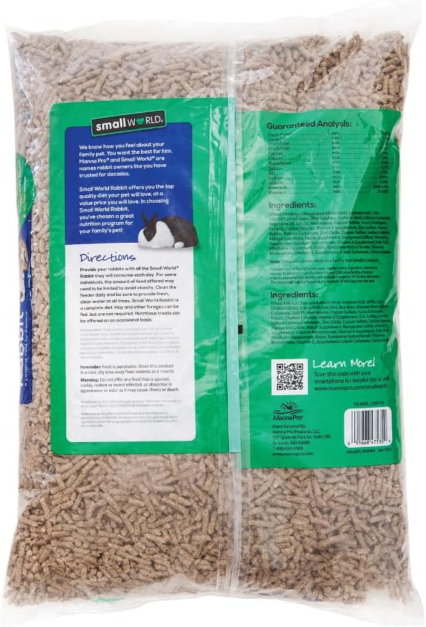 Small World Rabbit Feed for All Rabbits | Provides Complete Nutrition | 10lbs