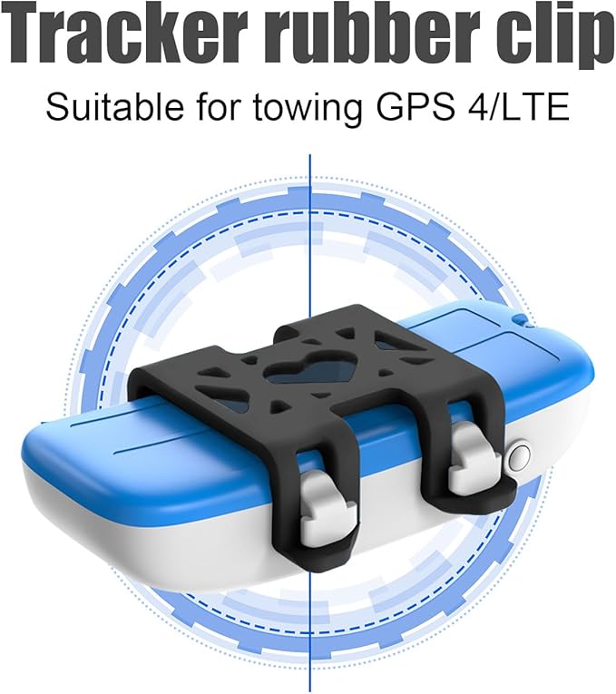 4pcs Tracker Collar Attachment Clips, GPS Dog Tractive Silicone Clips Tracker Accessories for Cat Pet Activity Tracker Replacement (Black)