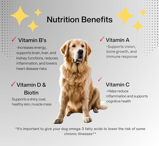 15-in-1 Multivitamin Dog or Cat Chews - Salmon Oil, Immune Support, Heart Health, Hip and Joint Health - 130 Soft Chews