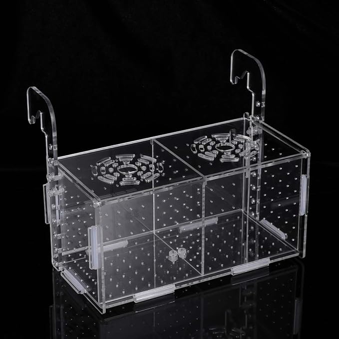 POPETPOP Fish Breeding Box - Box for Fish Tank Acrylic Fish Box Fish Acclimation Box Hatchery Incubator Aquarium Box for Small Fish Shrimp