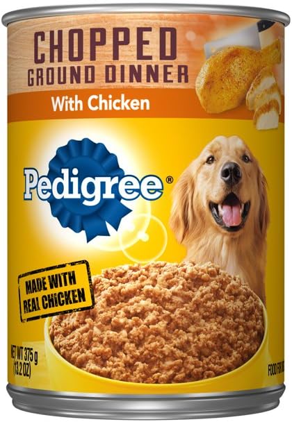 Pedigree Chopped Ground Dinner with Chicken Canned Dog Food (Pack of 2)2