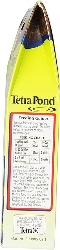 (4 Pack) TetraPond Vacation Food Slow Release Feeder Block, 3.45 Ounce Each