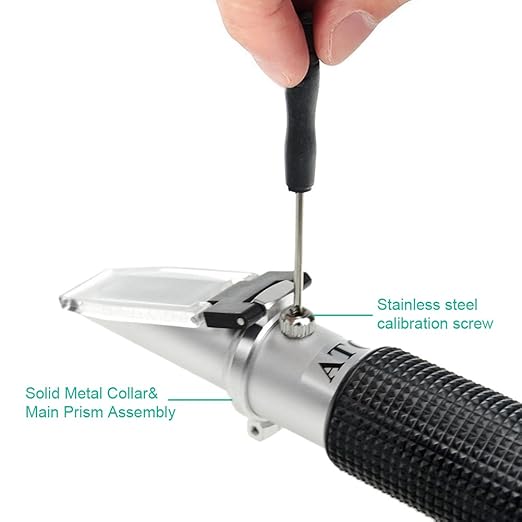 Professional Automatic Temperature Compensation Salinity Refractometer for Aquariums, Marine Monitoring, Saltwater Testing...Dual Sacle: 0-100ppt & 1.000-1.070 Specific Gravity
