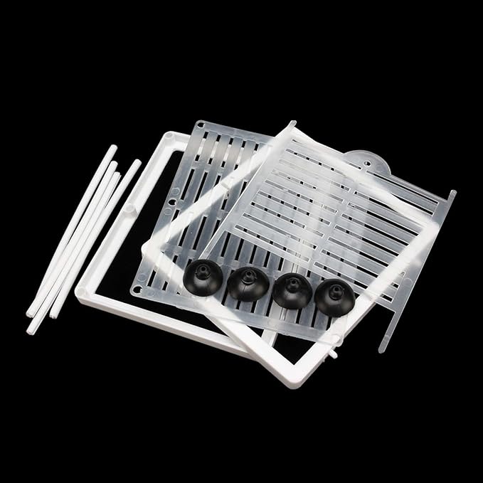 Senzeal Aquarium Fish Breeder Box Fish Fry Hatchery Incubator Net Nylon Isolation Mesh with 3pcs Pipette(Small)