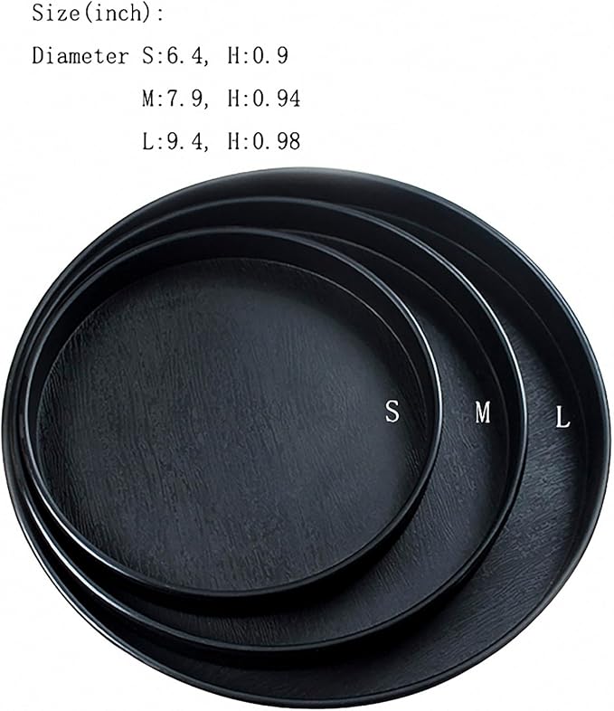 OMEM Reptile Food Bowl Water Dish,Feeding Dish, Birds Bowl (L, Black)