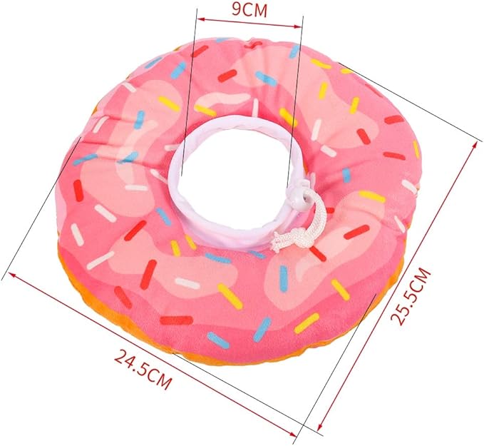 Cat Cone Collar Soft, Cat Recovery Collar Cute Cat Donut Adjustable Elizabethan Cone Cat Cones to Stop Licking Comfortable Lightweight Neck Cone for Cats Kittens After Surgery