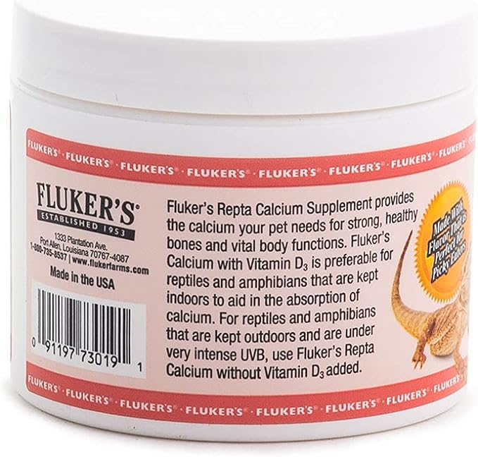 Fluker's Strawberry Banana Flavored Repta Calcium with Vitamin D3, 4 oz