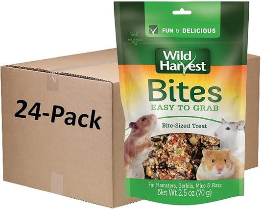 Wild Harvest Food and Unique Edible Treats for Guinea Pigs, Hamsters, Gerbils, and Adult Rabbits 2.5 Ounce (Pack of 24)