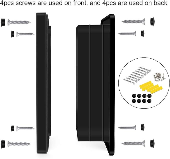CEESC Large Cat Doors, Magnetic Pet Door with 4 - Way Rotary Lock for Cats, Kitties and Kittens, Upgraded Version (Large, Black)