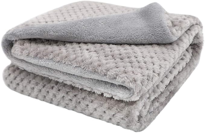 furrybaby Premium Fluffy Fleece Dog Blanket, Soft and Warm Pet Throw for Dogs & Cats(24x32inch, Grey)