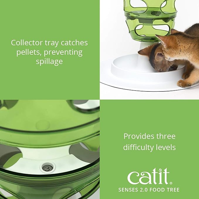 Catit Senses 2.0 Food Tree - Sturdy Tree-Shaped Slow Feeder