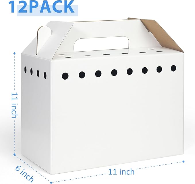 Disposable Cardboard Pet Carrier for Small Animals-12 Pack