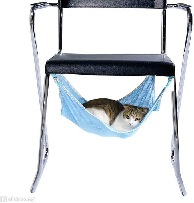 Cat Hammock Breathable Mesh Pet Hammock Bed, Under Chair Hammock Cradle Crib for Small Animals (Small)