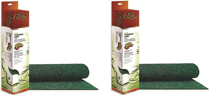 Zilla (2 Pack) Terrarium Liner, 125G, Green (17.25 x 71 Inches)