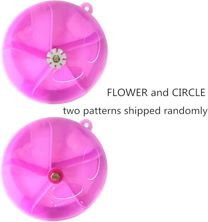 Bird Creative Foraging System Wheel Seed Food Ball Rotate Training Toy for Small and Medium Parrots Parakeet Cockatiel Conure (PURPLE)