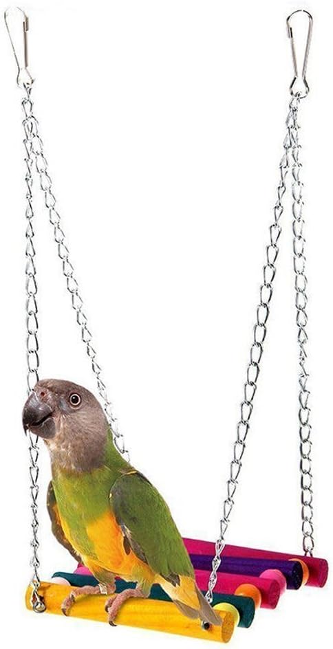 Vktech® 5pcs Pet Bird Parrot Parakeet Budgie Cockatiel Cage Hammock Swing Toy Hanging Toy (Style A)