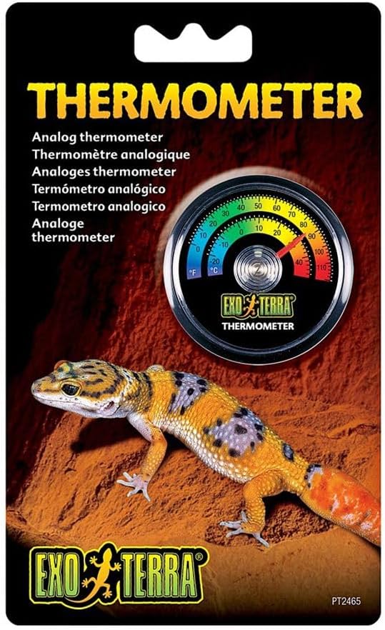 Exo Terra Thermometer for Reptile Terrarium – Provides Temperatures in Both Celsius and Fahrenheit