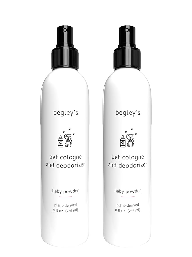 Begley’s Natural Pet Cologne and Deodorizer - Premium Essential Oil Scented Dog Body Spray and Cat Perfume, Dog Grooming Spray and Pet Odor Eliminator, Cat Cologne Mist, Dog Cologne Spray Long Lasting