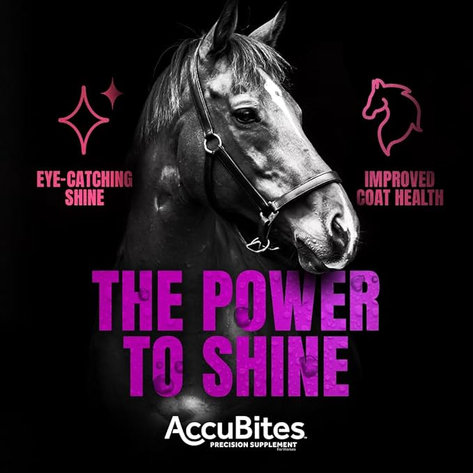 Manna Pro AccuBites Radiance Equine Supplement – Skin & Coat, Essential Vitamins & Hoof Health for Horses – Packed with Omega 3, 6, & Biotin – Main & Tail Maintenance – Alfalfa Flavored – 7.5 lbs