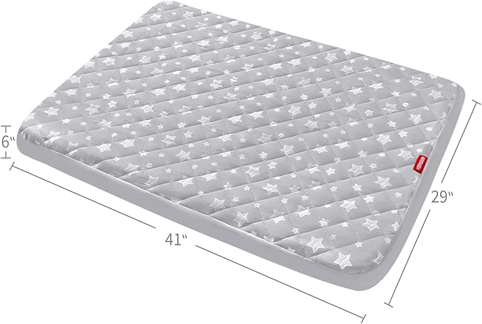 Dog Bed Covers Replacement Washable Pet Hair Easy to Remove, Waterproof Dog Bed Covers Noiseless Quilted, Pet Bed Cover Lovely Grey Star Print, Puppy Bed Cover 29x41 Inches, for Dog/ Cat, Cover Only