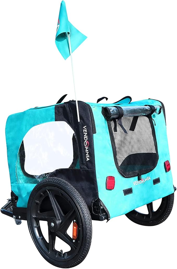 KZPFER Foldable Pet Jogging Stroller Dog Carriers Bicycle Trailer Pet Dog Cat Bike Trailer