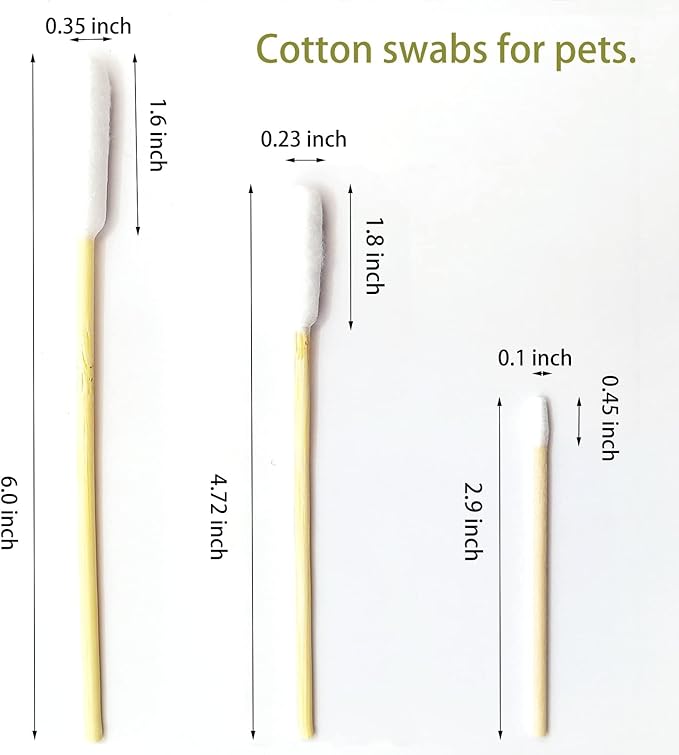 Dog Q Tips,Qtips Cotton Swabs 500 Count,6 Inch Long Cotton Swab,Dog Ear Cleaning Solution,Dog Wound Care,Ear Swabs for Dogs,Pet Care for Dogs