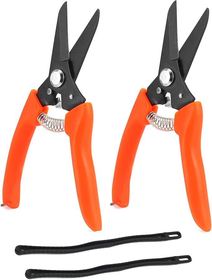 QWORK Hoof Trimmers Goat Hoof Trimming, 2 Pack 7" Multipurpose Nail Scissors Daily Trim for Pig Trotters, Sheep, Alpaca, Lamb and Pruning Potted Plants