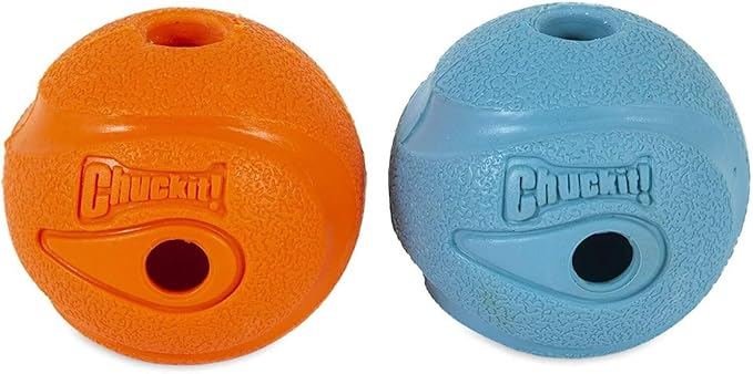 Chuckit Dog Fetch Toy Whistler Ball Noisy Play Fits Launcher Medium 8 Balls (4 Items)