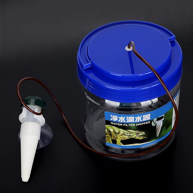GLOGLOW Reptile Drinking Feeder, Reptile Water Dripper Kit Plants Irrigation Devices Reptile Humidifier Watering Tool for Pet Reptile
