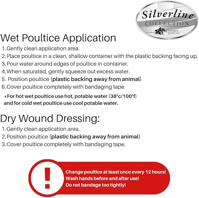 SILVERLINE Poultice Pad for Horse, 8" x 16"