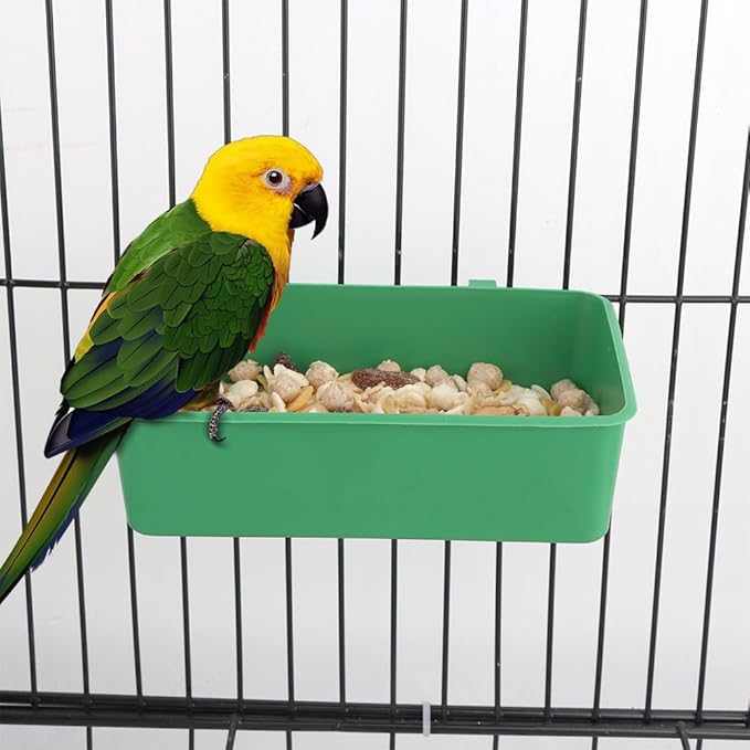 2 Pcs Pet Bird Parrot Food Bowls Small Animal Feeder Bowl Basic Dish Convenient Hanging Container for Small Bird Parrot