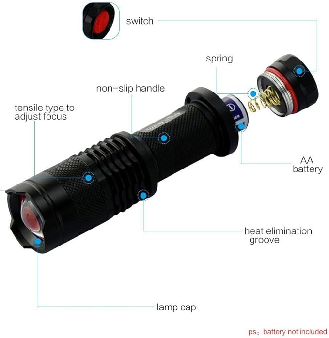 LED Pet Urine Scorpion Detector UV Flashlight