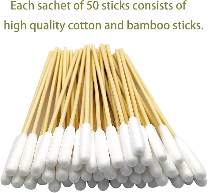 Dog Q Tips,Qtips Cotton Swabs 500 Count,6 Inch Long Cotton Swab,Dog Ear Cleaning Solution,Dog Wound Care,Ear Swabs for Dogs,Pet Care for Dogs