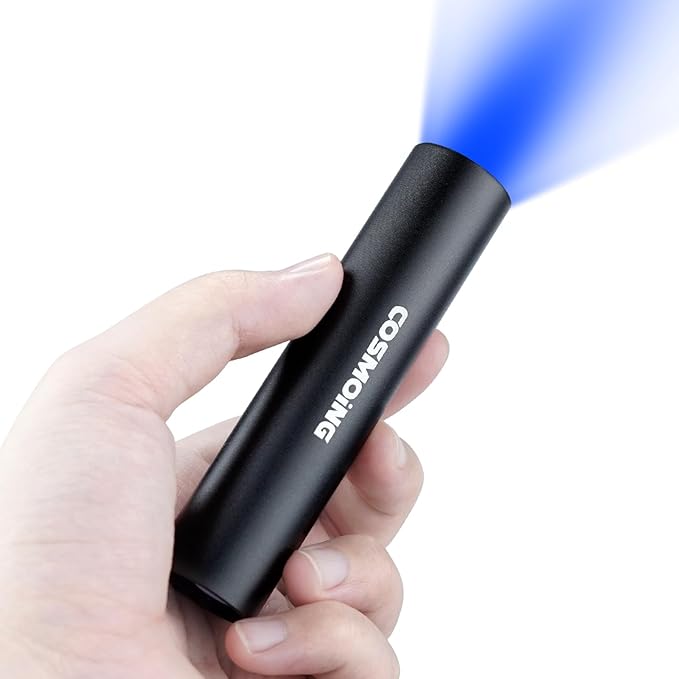 UV Flashlight USB Rechargeable, 365nm Black Light Flashlight, Mini & Powerful Ultraviolet Flashlight Portable Detector for Pet Urine, Cat Dog Stains, Scorpion, Bed Bug