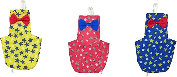 3 PCS Star Parrot Clothes for Birds Reusable Canary Birds Boutique Flight Adjustable Bird Diape