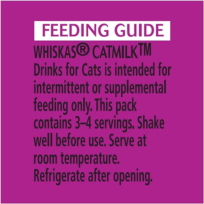 Bundle Pack (6) Whiskas Catmilk Drink for Cats and Kittens (6.75 fl oz) with AuroraPet Wipes