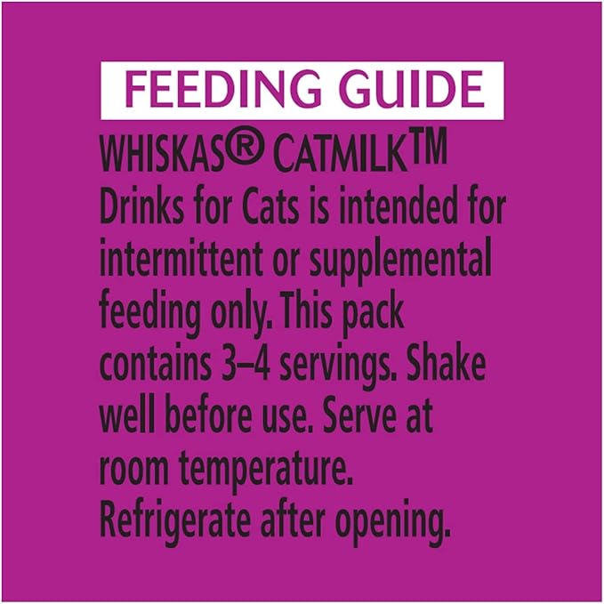 Bundle Pack (6) Whiskas Catmilk Drink for Cats and Kittens (6.75 fl oz) with AuroraPet Wipes