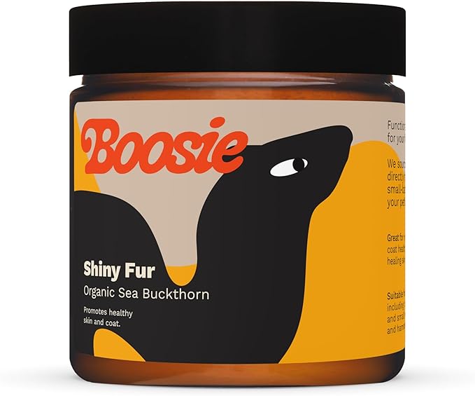 Boosie Organic Sea Buckthorn Powder for Dogs and Cats - Supports Healthy Coat and Skin - Antioxidant - 100% Natural Without Additives or Preservatives - Pet Nutrition