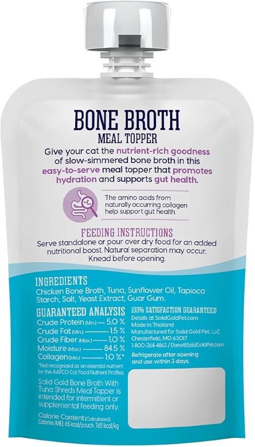 Solid Gold Cat Bone Broth with Tuna Shreds