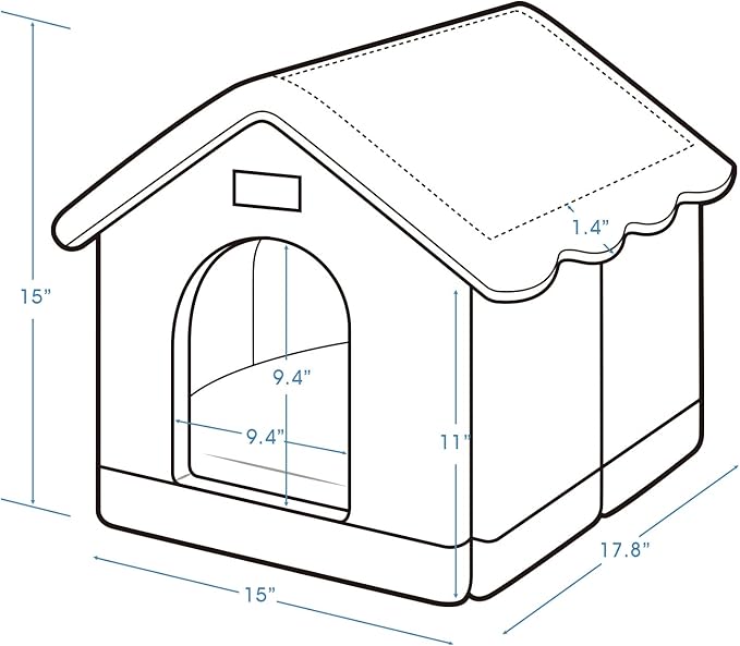 Jiupety Cozy Pet Bed House, Indoor/Outdoor Pet House, S Size for Cat and Small Dog, Warm Cave Sleeping Nest Bed for Cats and Dogs, Gray