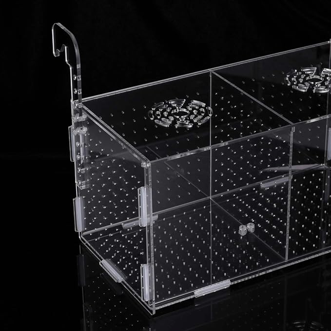 POPETPOP Fish Box/Fish Breeding Box Floating Durable Transparent Breeding Box Fish Hatchery Fish Tank for Aquatic Shop Aquarium