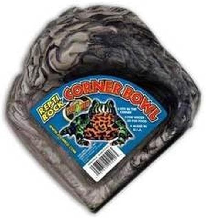 Zoo Med Reptile Rock Corner Water Dish, Large - Assorted colors