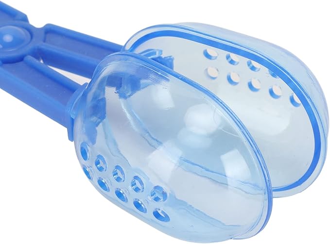 GLOGLOW Reptile Feeding Tool, Reptile Feeding Clamp Reptile Feeding and Cleaning Tool Reptile Poop Scoop with Vents for Tortoise (Blue)
