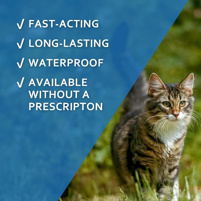 SENTRY Fiproguard for Cats, Flea and Tick Prevention for Cats (1.5 Pounds and Over), Includes 3 Month Supply of Topical Flea Treatments