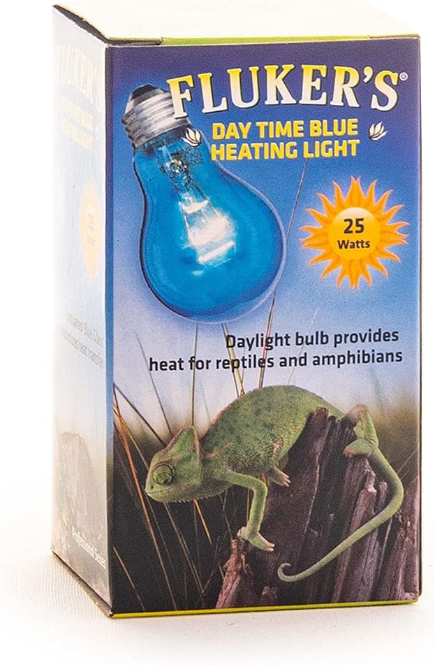 Fluker's Reptile Incandescent Blue Daylight Bulb for Reptiles and Amphibians, 25 Watt