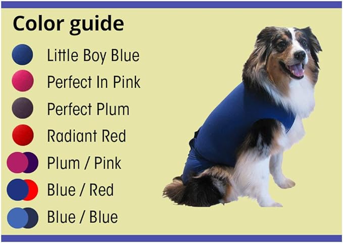 SurgiSnuggly Dog Recovery Suit Post-Surgery for Dogs, Female Spay, Male Dog Neuter, The Original E Collar Dog Cone Alternative Pet Surgical Recovery Suit Works with Bandages for Wounds BL SL EC