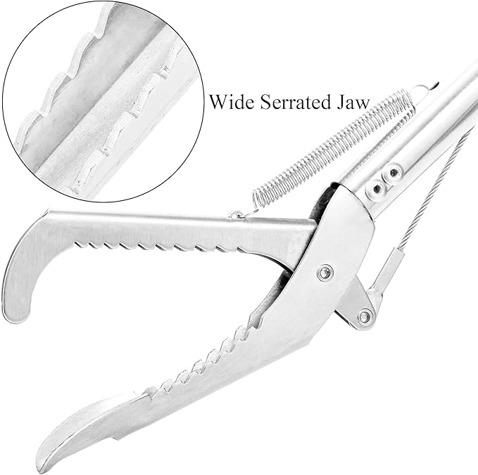 60'' Snake Grabber Tool Heavy Duty, Professional Snake Tongs with Lock, Long Snake Stick, Snake Catcher Grabber for Rattlesnake, Reptile