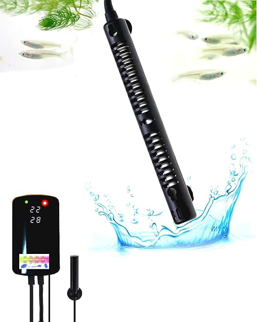 Corisrx Submersible Aquarium Heater Set - 55-100 Gallon Betta Fish Tank Temperature Controller, Turtle Tank Thermometer, Freshwater Saltwater Large Tank Thermostat (450W (for 50 to 80 Gallon))