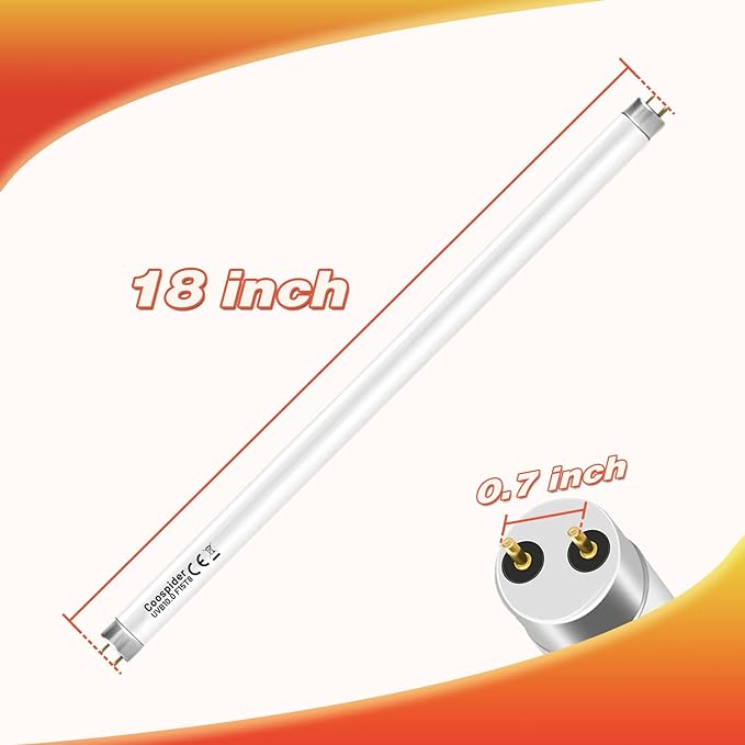 2-Pack UVB Reptile Light 10.0 Bulb 15W 18inch T8 Fluorescent Desert Lamp for Bearded Dragon Tortoise Reptile & Amphibian (15W 18inch 10.0 Bulb G13)